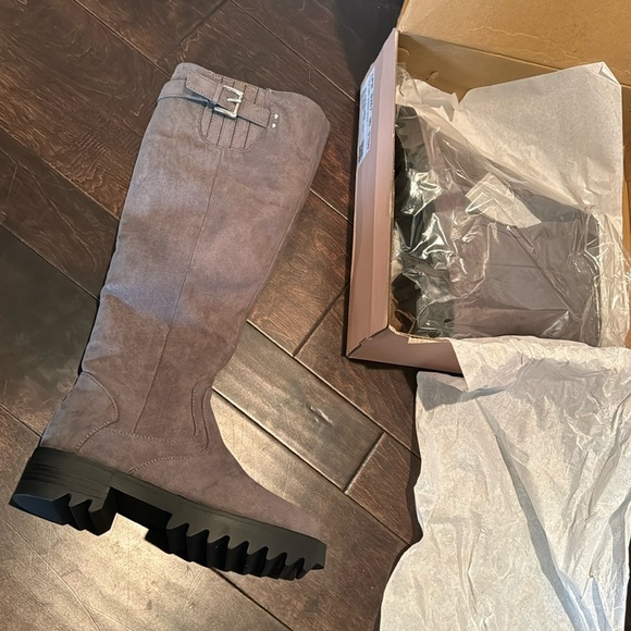 Just fab Morgane tall moto boots NIB 7 - Picture 2 of 8